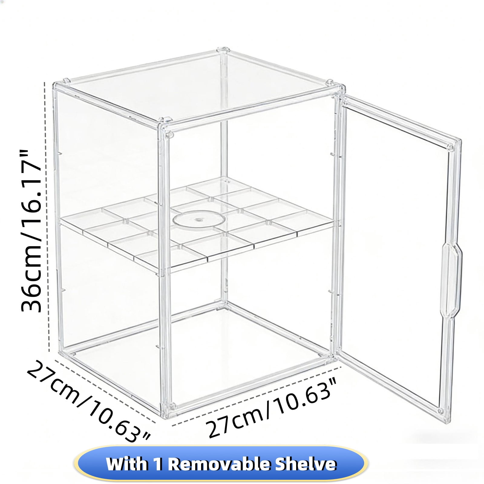 3pcs Extra Large Transparent Display Box, Clear Show Case, Dustproof Stackable Cosmetic Storage Organizer Bins Organizer with Removable Divider for Figures Toys Collectibles Car Model Boots,clearance