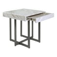 thumbnail image 6 of Furniture of America Ariadne 1-Drawer Wood Gray and Gun Metal End Table, 6 of 11