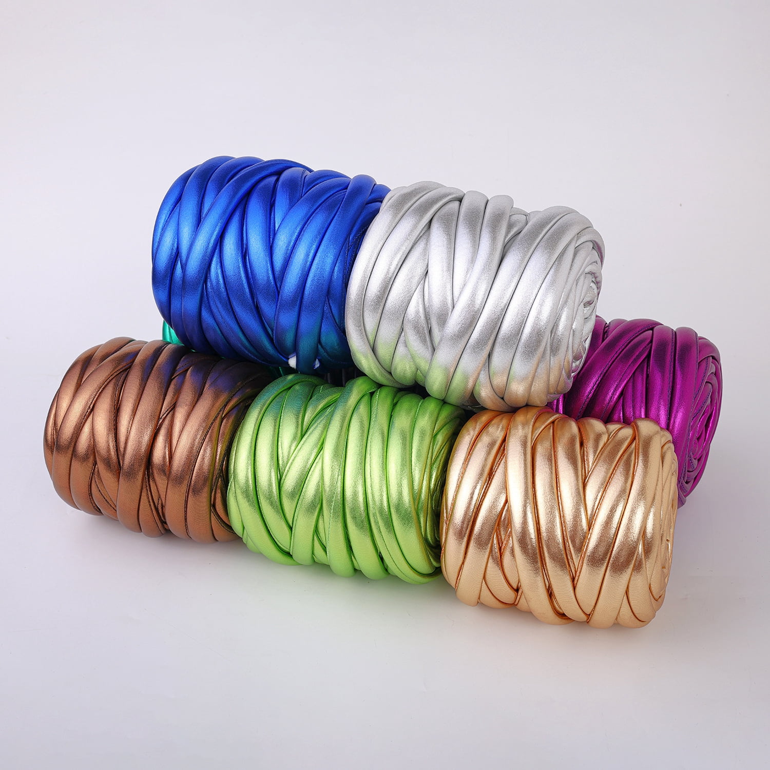 XmhyTop-A Chunky Yarn 500g Giant Crochet Yarn, Extra Thick Polyester Yarn for Weaving, Braided Blankets Home Decor Crafts, Jumbo Craft Yarn,Gold