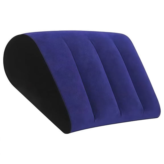Portable Wedge Pillow Inflatable Cushion - Body Positioners Lightweight Wedge Pillow for Sleeping, Leg Elevation, Use in Bed, Travel, Camping, Fast Inflating Deflation navy blue）