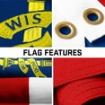 thumbnail image 2 of G128 Combo Pack: 16 Ft Telescoping Aluminum Flagpole (Silver) & Georgia GA State Flag 3x5 Ft, StormFlyer Series Embroidered 220GSM Spun Polyester | Pole with Flag Included, 2 of 9