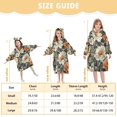 thumbnail image 4 of FORMRS Wearable Blanket Hoodie with Sleeves for Kids Cozy Flannel Sweatshirt, Gray Floral Pattern, 4 of 7