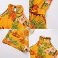 thumbnail image 5 of FYMNSI Mommy and Me Summer Short Romper Outfits Sleeveless Belted Casual Jumpsuit Overall for Beach Holiday Photo Shoot Yellow (Girl 3-4T), 5 of 10