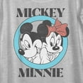 thumbnail image 2 of Women's Mickey & Friends Distressed Mickey and Minnie Circle Logo  Scoop Neck Athletic Heather Large, 2 of 4
