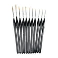 thumbnail image 1 of AMLESO 11 Pcs Pinceaux Miniatures Micro Détails pour Aquarelle Visage Huiles Noir, 1 of 8