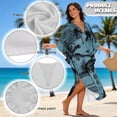 thumbnail image 6 of Xoenoiee Tropical Palm Tree Pattern V-Neck Batwing Kaftan Women's Plus Size Caftan Loose Fit Boho Beach Dress Bathing Suit Cover Up Mumu Dresses Loungewear, 6 of 7