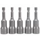 thumbnail image 1 of 5Pcs Hex Socket Chrome Vanadium Steel Strong Magnetic Nut Electric Drill Screwdriver Bit 12mm, 1 of 5