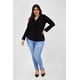 thumbnail image 5 of Blusa elegante de satín Roman fashion /Tallas Extras, 1787 (Negro) negro 40, 5 of 7