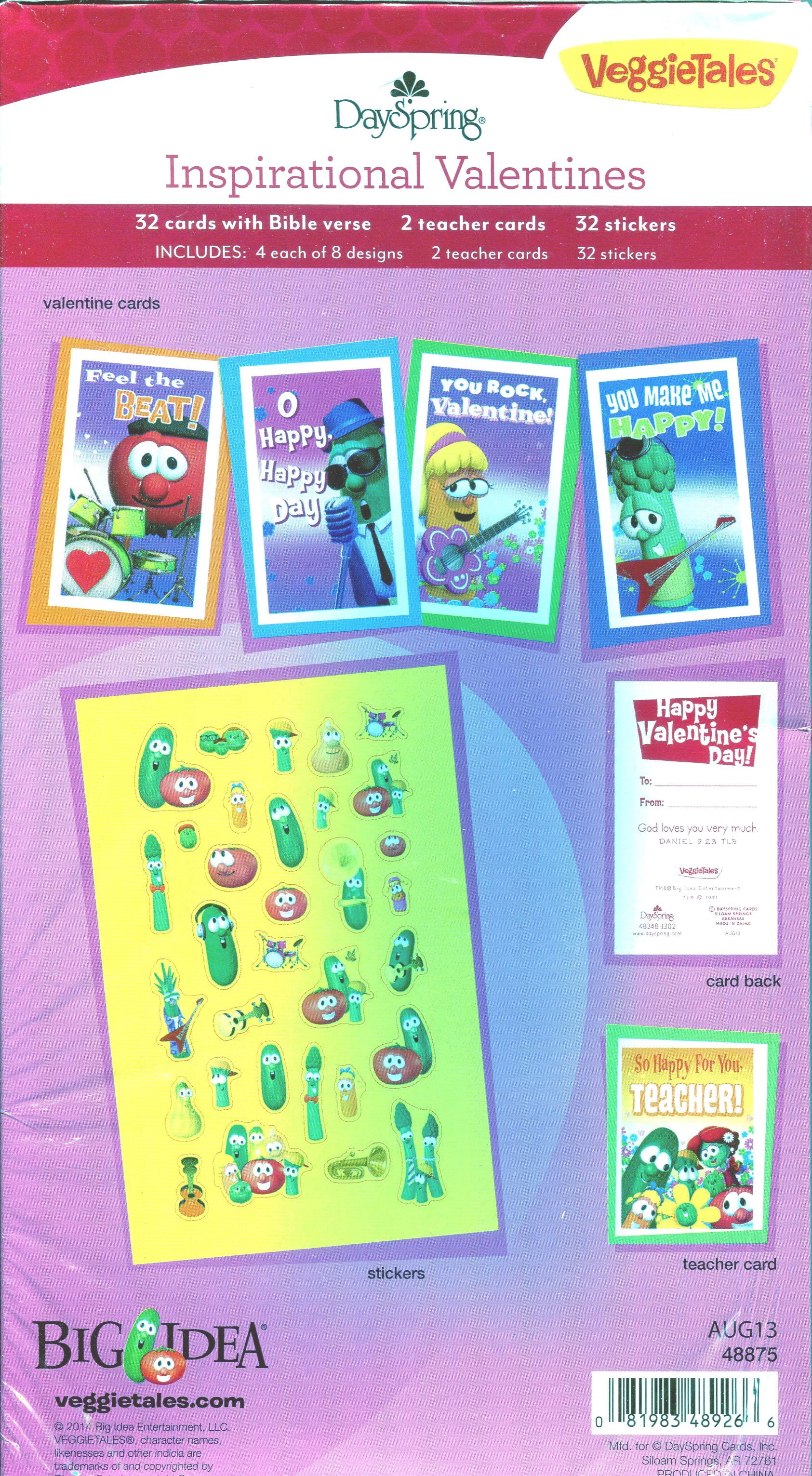 Religious Veggie Tales Happy Valentine's Day Cards - Walmart.com