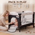 thumbnail image 6 of AILEEKISS 4-in-1 Portable Baby Play Yard with Changing Table for Newborn, Multicolor, 6 of 11