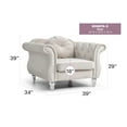 thumbnail image 2 of Glory Furniture Hollywood Velvet Chair in Ivory, 2 of 6