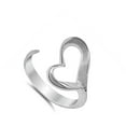 thumbnail image 4 of Open Purity Heart Promise Cute Love Ring New 925 Sterling Silver Band Size 4, 4 of 4