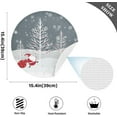 thumbnail image 4 of GZHJMY Christmas Santa Claus Round Placemats Non-Slip Washable Polyester Table Mats Set of 6 Heat Resistant Placemats for Kitchen Dining Table Decoration, 4 of 7