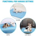 thumbnail image 5 of Dog Cooling Mat, Pet Dog Self Cooling Pad, Ice Silk Washable Summer Cool Mat for Cats, Kennels, Crates and Beds (XX-Large 59''×40'', Blue), 5 of 5