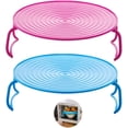 thumbnail image 1 of 2 pcs Round Tray Steamer Rack Double Layer Steamer Rack Multifunctional Plastic Cooking Tray Holder Tray Rack Microwave Tray Microwave Accessories for Oven, 1 of 7