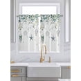 thumbnail image 2 of Teal Eucalyptus Coastal Kitchen Curtains 54 Inches length, Beach Starfish Shells Window Treatment Curtain Drapes, Thermal Insulated Drapes for Basement Hotel RV, 42"x54", 2 Panels, 2 of 7