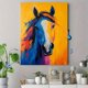 thumbnail image 4 of Qisvanset 12x16 Inch Colorful Abstract Horse Canvas Wall Art, Bold Animal Boho Farmhouse Horse Lover Home Decor, 4 of 8