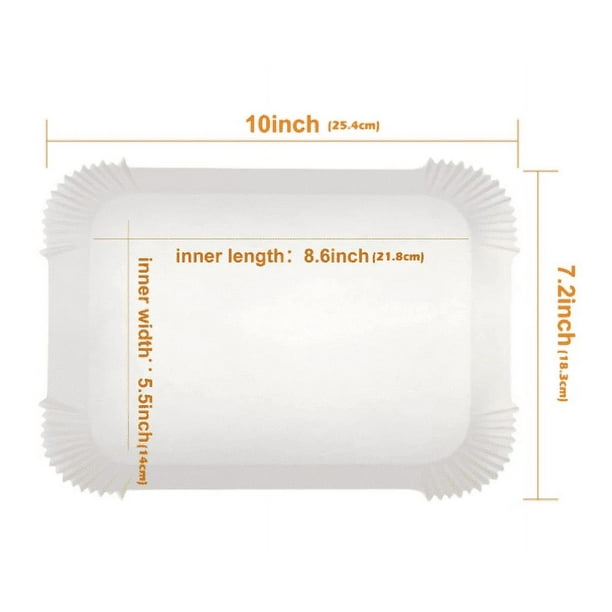 Fiudx Revestimiento para Freidora, Papel de Pergamino Desechable Antiadherente, Papel de Horno Resistente Al Aceite, Ideal para Freidoras de Cocina, Esencial para Cocinar En Casa, Solución Ecológica