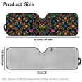 thumbnail image 7 of Uorisanigo Windshield Sun Shade for 2018-2024 2025 Jeep Wrangler JL, Tribal Ethnic Flowers Windshield Sunshade Sun Visor Blocks UV Rays, Front Window Heat Shield 2020-2024 Jeep Gladiator JT, 7 of 7
