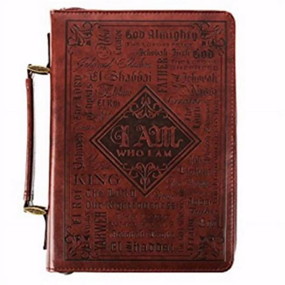 Names of God Brown Lux-Leather Bible Cover - Large
