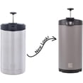 thumbnail image 3 of Steel Toe 3.0 Travel Coffee Press - Brew 20 fl.oz On The Go - No Spill Lid, Double Wall Vacuum Insulated Stays Hot for Hours, French Press Coffee (Storm Gray), 3 of 4