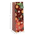 thumbnail image 5 of Holiday Time Red Gingerbread Small Wine Christmas Paper Gift Bag, 5 of 5