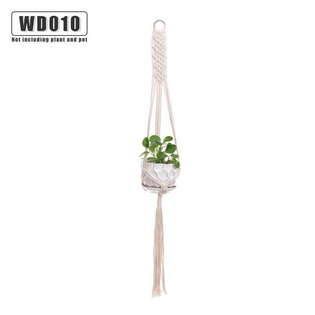Advancent Colgador de macramé hecho a mano para plantas, flor/colgador de macetas para decoración de pared, patio, jardín, decoración para sala de Jardín y Patio No.10 Advancent HA001777-10