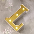 thumbnail image 3 of BalsaCircle 6" Gold L Marquee Warm White LED Lighted Sign Wedding Graduation Party Decorations, 3 of 8