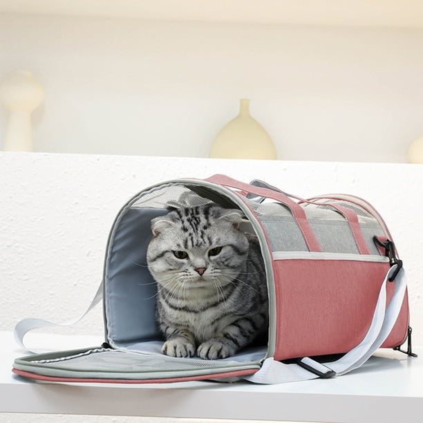 Bolsa plegable para mascotas | Bolsa de viaje portátil de mano para gatos y animales pequeños | Paño transpirable | Ligereza | Fácil almacenamiento | 18,5 x 10,23 x 10,23 pulgadas | 1 paquete |