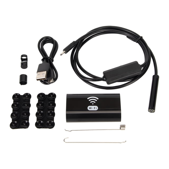 Cámara de inspección WiFi con 6 luces LED, cámara boroscopio profesional impermeable de 2MP para teléfono móvil, tableta y PC