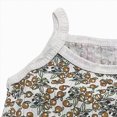 thumbnail image 4 of KPOPLK Toddler Baby Girl Clothes Sumemr Teen Sleeveless Tank Tops Ruffle Halter Shirts Floral Shorts 2 Piece Set Summer Pajamas Outfits(5-6 Years,Orange), 4 of 5