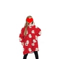 thumbnail image 3 of goowrom Parent-Child Velvet Wearable Blanket Cartoon Animal Printed Hoodie, 3 of 10