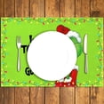 thumbnail image 5 of Linen Grinchmas Placemats Set of 4 Merry Christmas Table Mats Green Elf Winter Holiday Party Decorations for Home Kitchen Table Supply (Green, 12" x 18"), 5 of 6