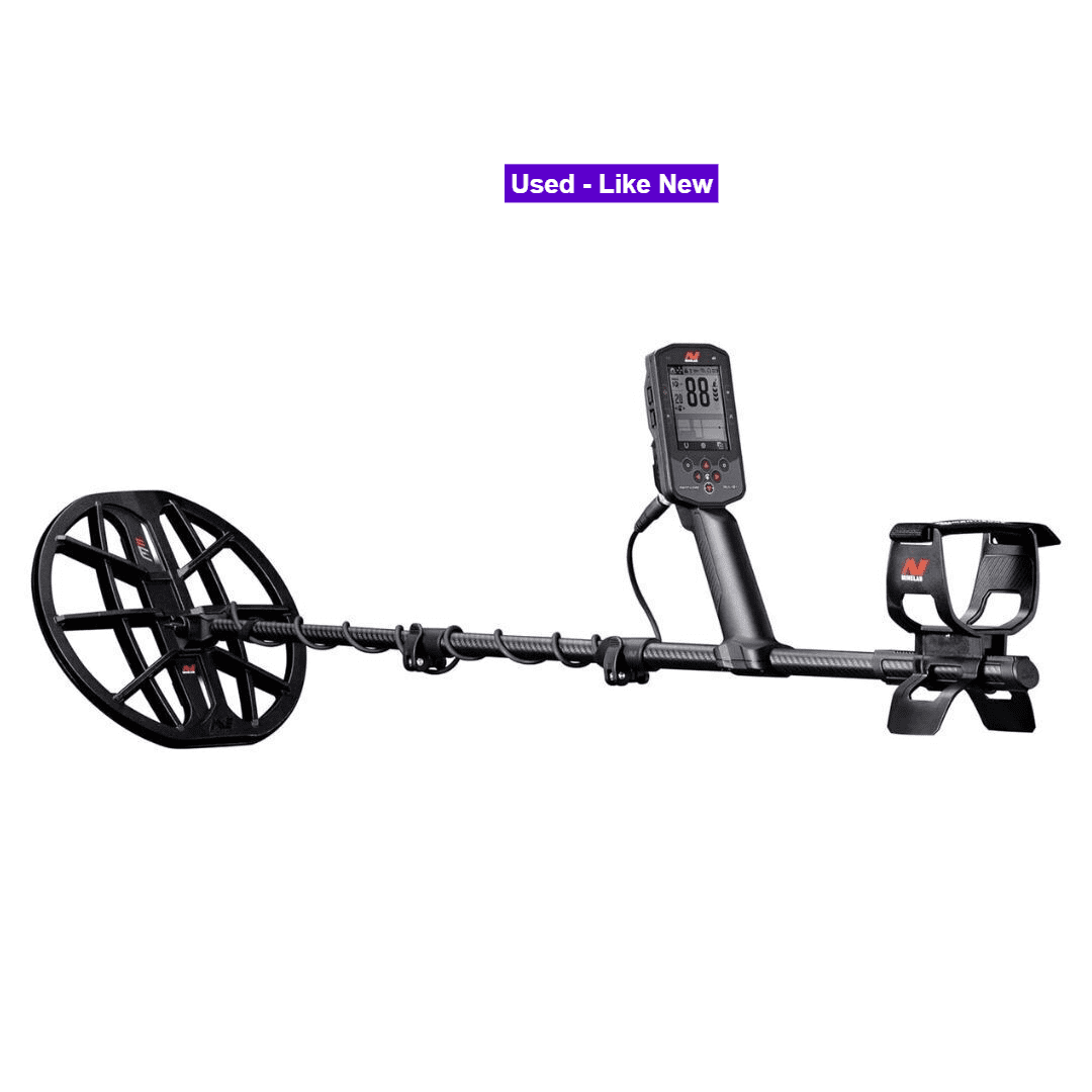 Open Box Minelab Manticore Black LCD Display Battery Powered Metal Detector with Multi-IQ+ and 2D ID Map