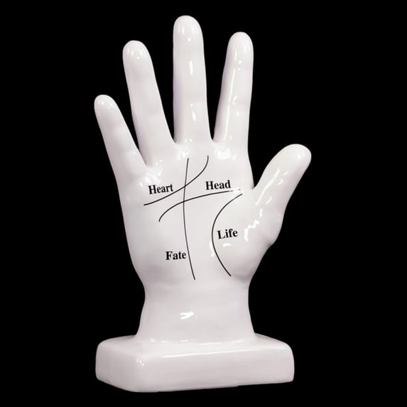 Urban Trends Collection: Ceramic Hand Sculpture, Gloss Finish, White