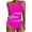 Hot Pink, variant on Fmbrln Womens One Piece Swimsuit Sexy Solid Color Mesh Bathing Suit One Shoulder Strap Backless High Cut Swimwear