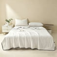 thumbnail image 4 of Cool Summer Quilt 39x59 Inch Lightweight Soft Air Conditioned Blanket for Bed, Breathable Washable Polyester Comforter for Hot Weather, 4 of 6