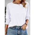 thumbnail image 2 of Blusa Dokotoo White para mujer de manga corta a la moda 2024, 2 of 6