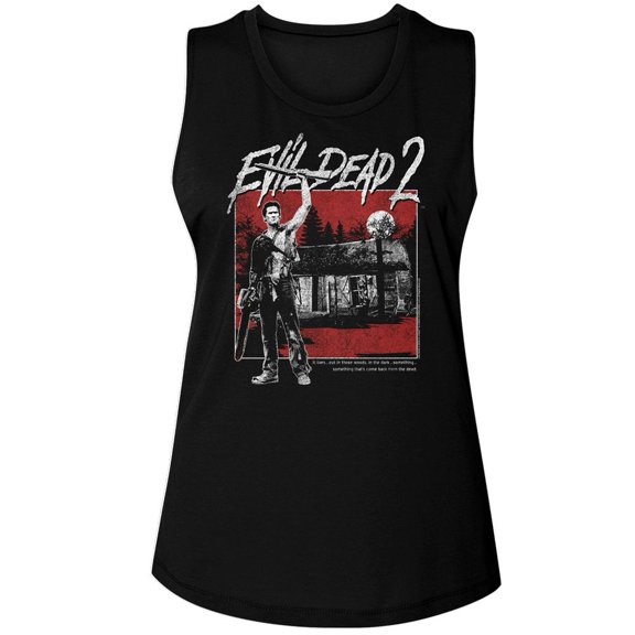 Evil Dead Cabin Square Black Women's Muscle Tank Top T-Shirt