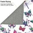thumbnail image 4 of Dish Drying Mat, Dragonfly Plant Butterfly Highly Absorbent Drying Matt Kitchen Counter, Dish Mat Drying Pad Dishes Drainer Mats for Kitchen Counter or Sink, 16 x 18 inch, 4 of 6