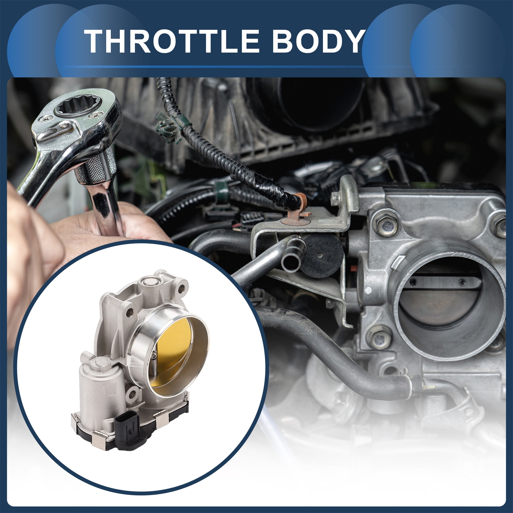 Unique Bargains Throttle Body for Chevy Impala Equinox Traverse Camaro Caprice Replace No.12669016/12670981/12632172
