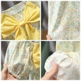 thumbnail image 5 of vdgthytj Toddler Baby Girls Summer Dresses Cute Bowknot Floral Print Puff Short Sleeve Casual Beach Sundress 2-7 Years, 5 of 6