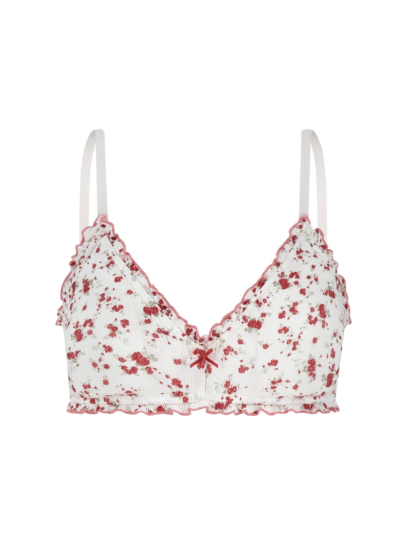 Jessica Simpson Women's Ruffle Rib Bralette, Size S-XXXL - Walmart.com