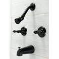 thumbnail image 2 of Kingston Brass KB240AKL Duchess Two-Handle Tub and Shower Faucet, Matte Black, 2 of 3