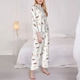 thumbnail image 3 of Lsque Leopard Print Pattern Long Sleeve Pajama Set for Women - Soft 2-Piece Sleepwear and Loungewear Set with Pockets, Comfy Nightwear-XX-Large, 3 of 7