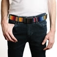 thumbnail image 2 of Adjustable Belt, Clamp Buckle, Cut-to-Fit, Zarape2 Vertical Multi Color Stripe, 2 of 3