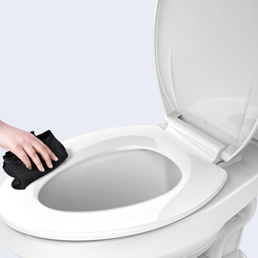 Built-In Toddler Training Toilet Seat Round Shape, Dual Slow-Close Covers for Child & Adult, Easy Installation for Bottom-Mounted Toilets
