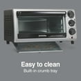 thumbnail image 6 of Proctor Silex Modern Toaster Oven, 1100 Watts, Black with Silver Accents, 31122, 6 of 8
