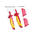 thumbnail image 2 of LiTuiLi Electrician Knife Insulated Cable Stripping Snips Straight Curved Hook Fixed Blade Wire Stripper Peeling Hand Tool, 2 of 5