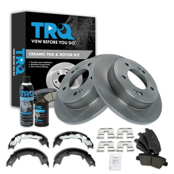 TRQ Rear Brake Pad & Rotor Kit BKA35054 Fits Select 2012-2013 Hyundai Veloster